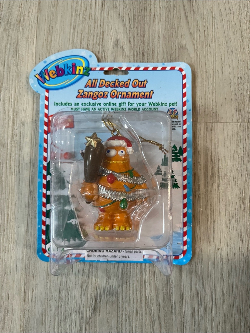 Ganz Webkinz All Decked Out Zangoz Christmas Ornament. NIB with online code 2008